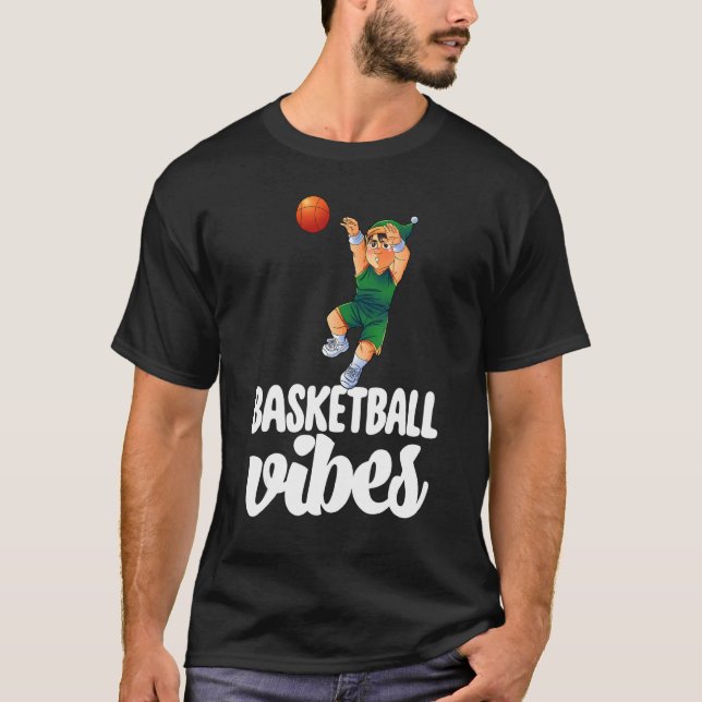 Camiseta Basketball Vibes Gnome  Basketball Game Celebratio (Frente)