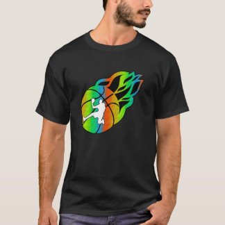 Camiseta Basketball with Flames