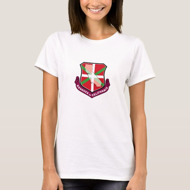Camiseta Basques em Califórnia, brasão de Ikurriña: (Frente)