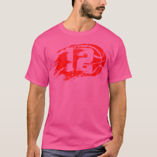 Camiseta Basquete - 12 de 12 anos de idade - Aniversário Pa