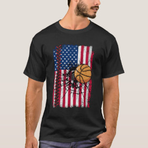 Camiseta Basquete 4 De Julho, Bandeira Americana De Basquet