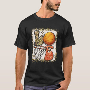 Camiseta Basquete AMOR Menina Leopardo Imprime Sunflow