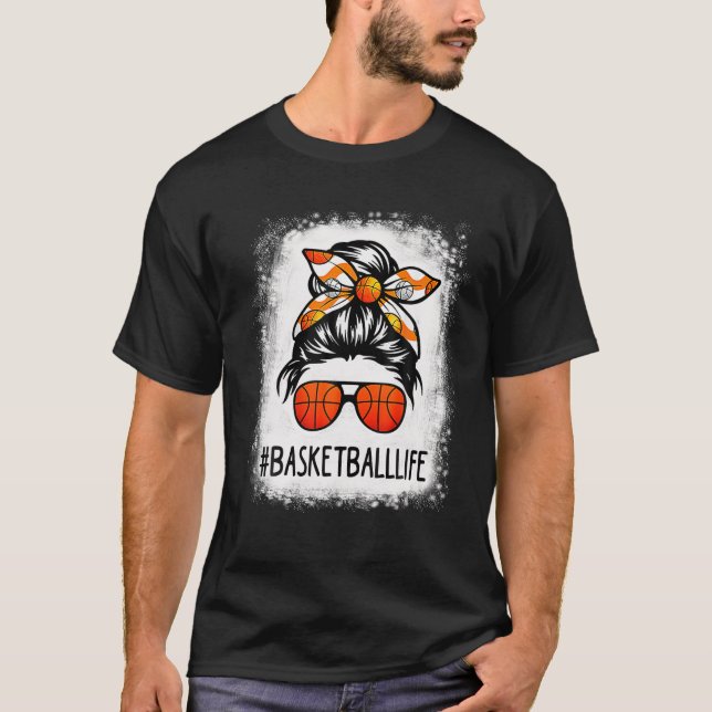 Camiseta Basquete Branqueado Mãe A Vida Mensageira Basquete (Frente)