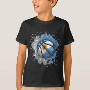 Camiseta Basquete com Bandeira Argentina