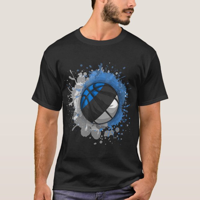 Camiseta Basquete Com Bandeira Da Estônia (Frente)