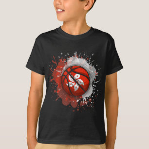 Camiseta Basquete com Bandeira de Hong Kong