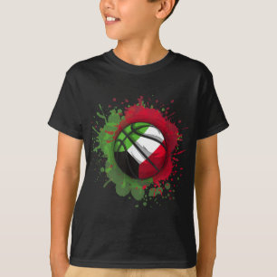 Camiseta Basquete Com Bandeira Do Kuwait