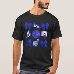 Camiseta Basquete Coquette Azul Cheio Dia da Mãe Mulher