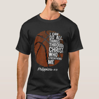 Camiseta Basquete Cristão Eu Posso Fazer Todas As Coisas Fi