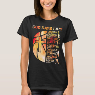 Camiseta Basquete Cristão para Meninos Deus Diz Gráfico Rel