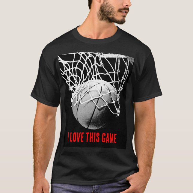Camiseta Basquete de Amor Negro e Branco (Frente)