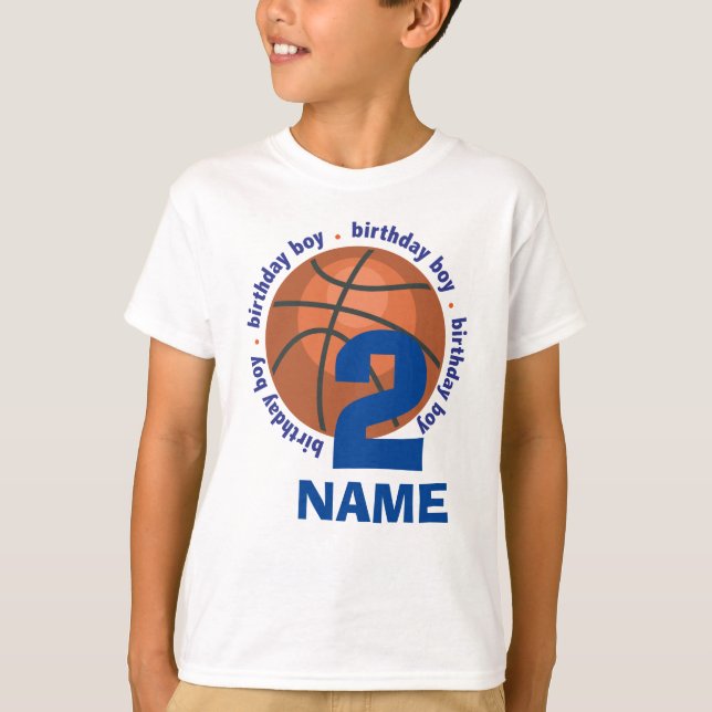 Camiseta basquete de aniversariante - nome e idade personal (Frente)