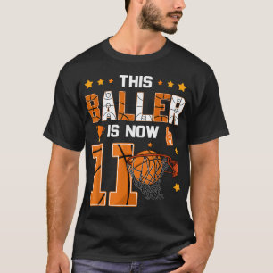 Camiseta Basquete De Aniversário De 11, Este Chamador É Ago