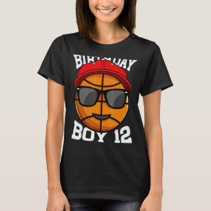 Camiseta Basquete De Aniversário De 12 Anos De 12 Para Rapa