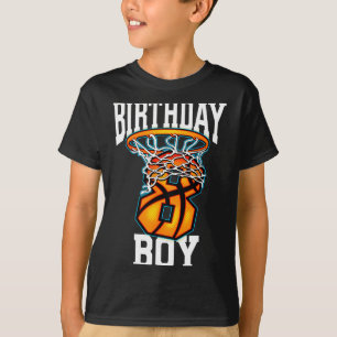 Camiseta basquete de aniversário de 8 anos presente para cr