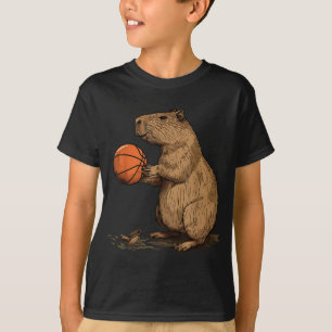 Camiseta Basquete de Basquete de Arte Animal, Lover Capybar