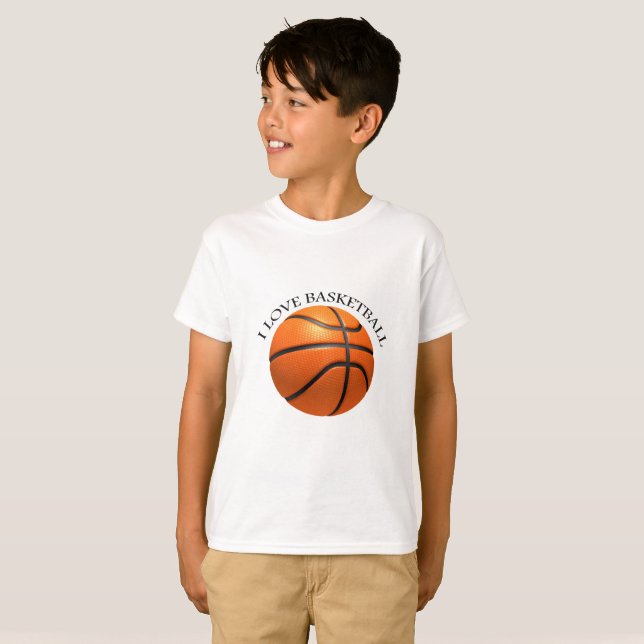 Camiseta Basquete de couro preto e laranja personalizado (Frente Completa)