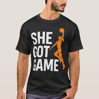 Camiseta Basquete de Empoderamento de Arremesso She Got Gam