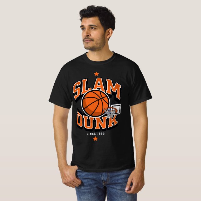Camiseta Basquete de Enterrada Esportes Vintage (Frente Completa)