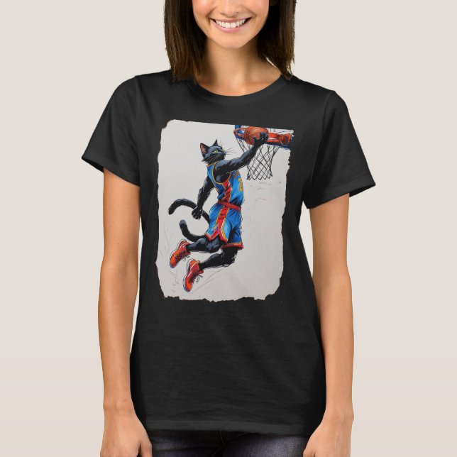 Camiseta Basquete de Gato Preto! (Frente)