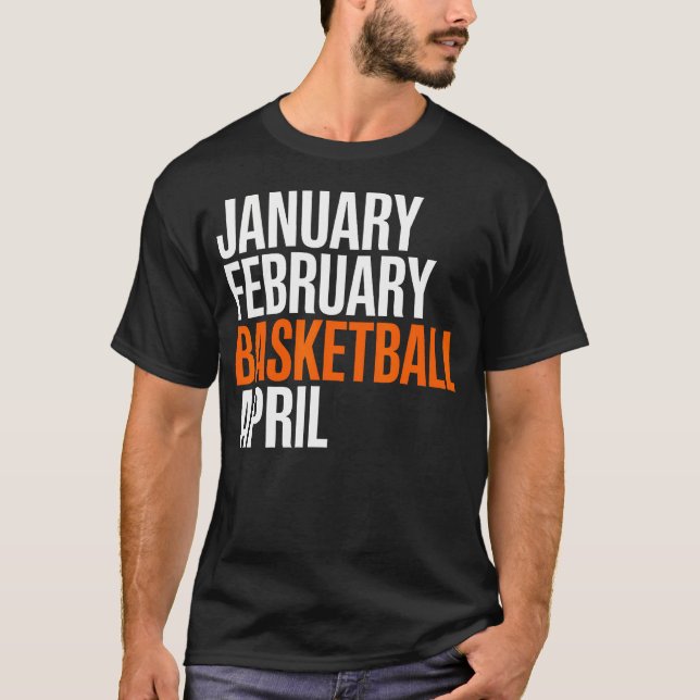 Camiseta Basquete de Janeiro a Abril - Loucura (Frente)