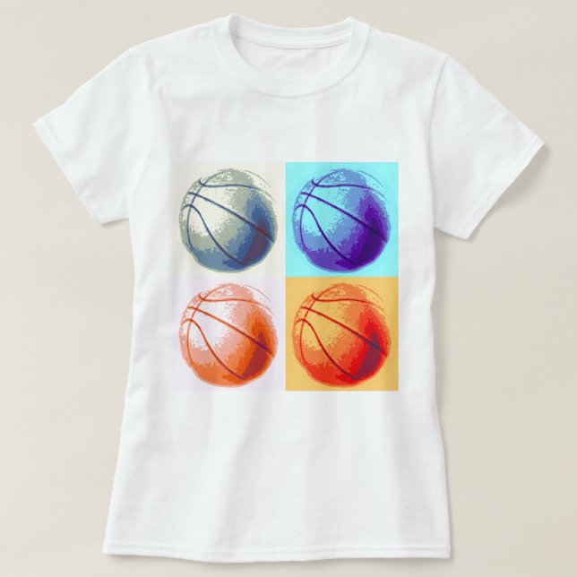 Camiseta Basquete de pop (Frente do Design)