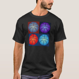 Camiseta Basquete de Pop de Quatro Cores