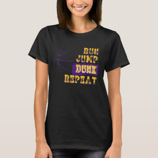 Camiseta basquete de rua legal vintage correr saltar dar um