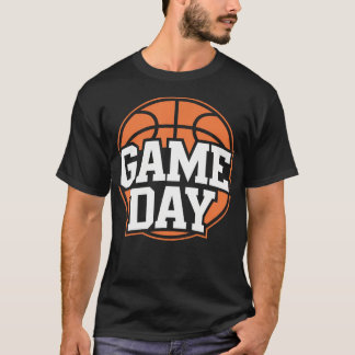 Camiseta Basquete Dia de Jogo Esportista Bola Laranja Legal