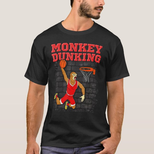 Camiseta Basquete Dizendo Dunk Monkey Dunk (Frente)