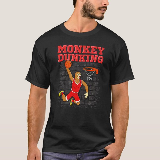 Camiseta Basquete Dizendo Dunk Monkey Dunk (Frente)