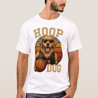 Camiseta Basquete do Golden Retriever Vintage Retro