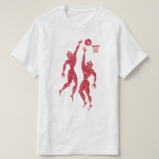 Camiseta Basquete dos Antigos Olimpíadas Modernos (Frente do Design)