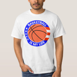 Camiseta Basquete é a minha vida. Jogador desportivo