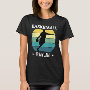 Camiseta Basquete É Meu Jam Sports Dunk Vintage Retro Sun