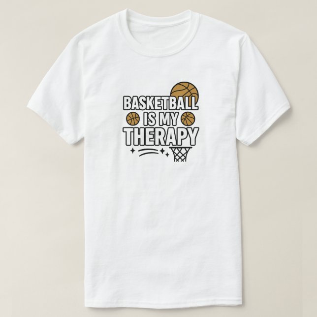 Camiseta Basquete é minha terapia (Frente do Design)