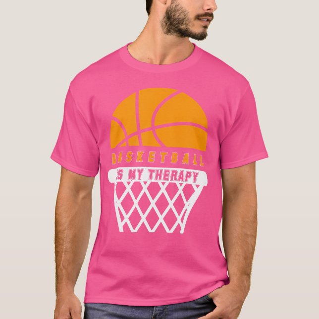 Camiseta Basquete É Minha Terapia Para Jogadores E Ventilad (Frente)