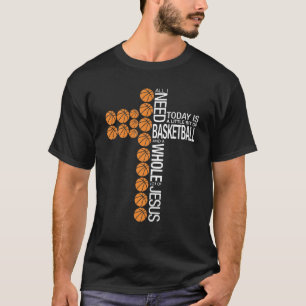 Camiseta Basquete E Muitos Jesus, Bola Cruzada Divertida