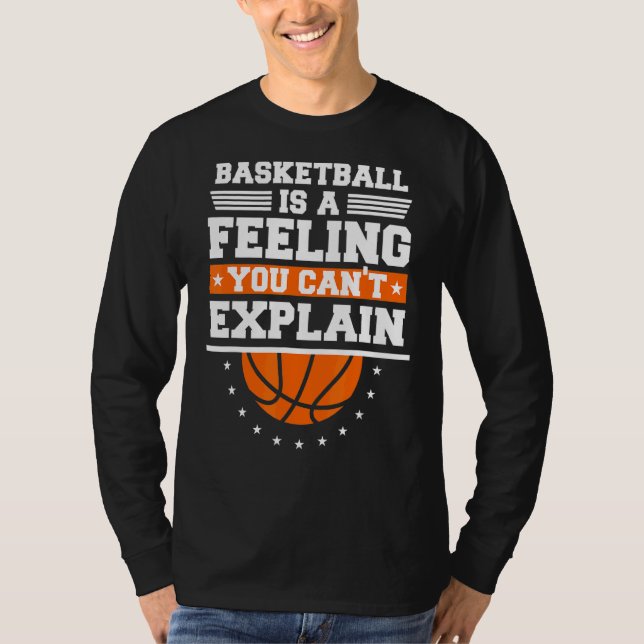 Camiseta Basquete é um sentimento que você não pode explica (Frente)