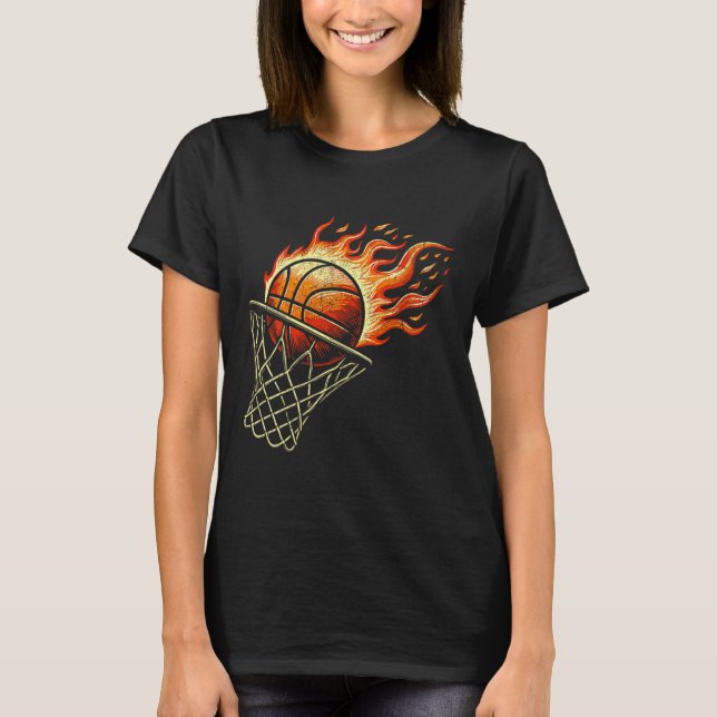 Camiseta Basquete em Chamas (Frente)