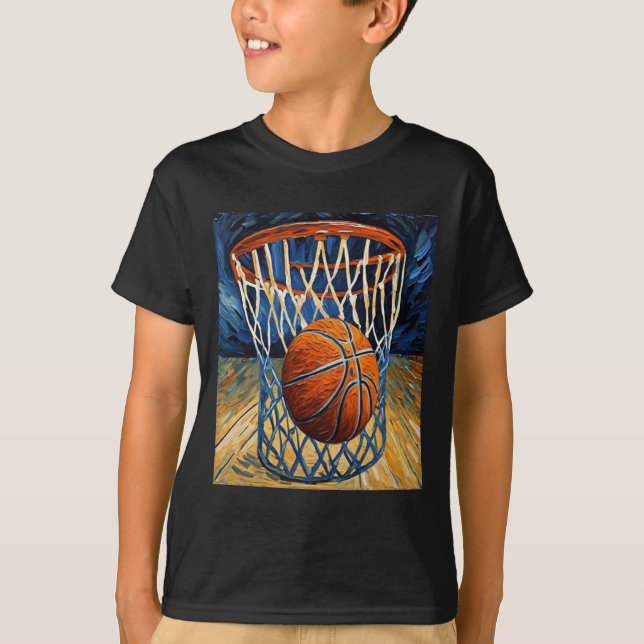 Camiseta Basquete Em Voo Que Engorda A Rede (Frente)
