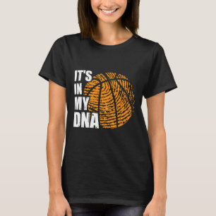 Camiseta Basquete está no meu DNA Fingerprint Fun Basketba