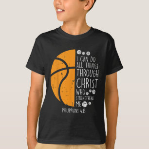 Camiseta Basquete Eu Posso Fazer Coisas Bíblia Verso Deus J