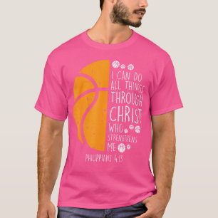 Camiseta Basquete Eu Posso Fazer Coisas Bíblia Verso Deus J