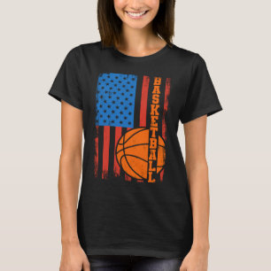 Camiseta Basquete EUA Flag Patriótico Basketballer, EUA Bas
