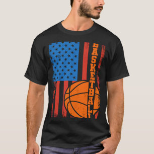 Camiseta Basquete EUA Flag Patriótico Basketballer, EUA Bas