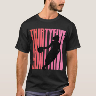 Camiseta Basquete Feminino Aniversário de 35 anos Retro 35 