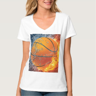 Camiseta Basquete flamejante