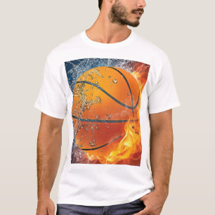 Camiseta Basquete flamejante
