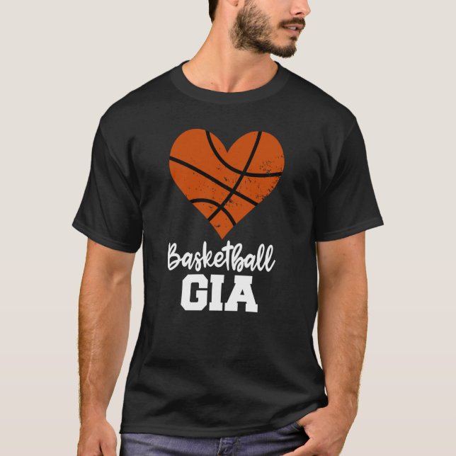 Camiseta Basquete Gia Basball Heart Avó Gia (Frente)